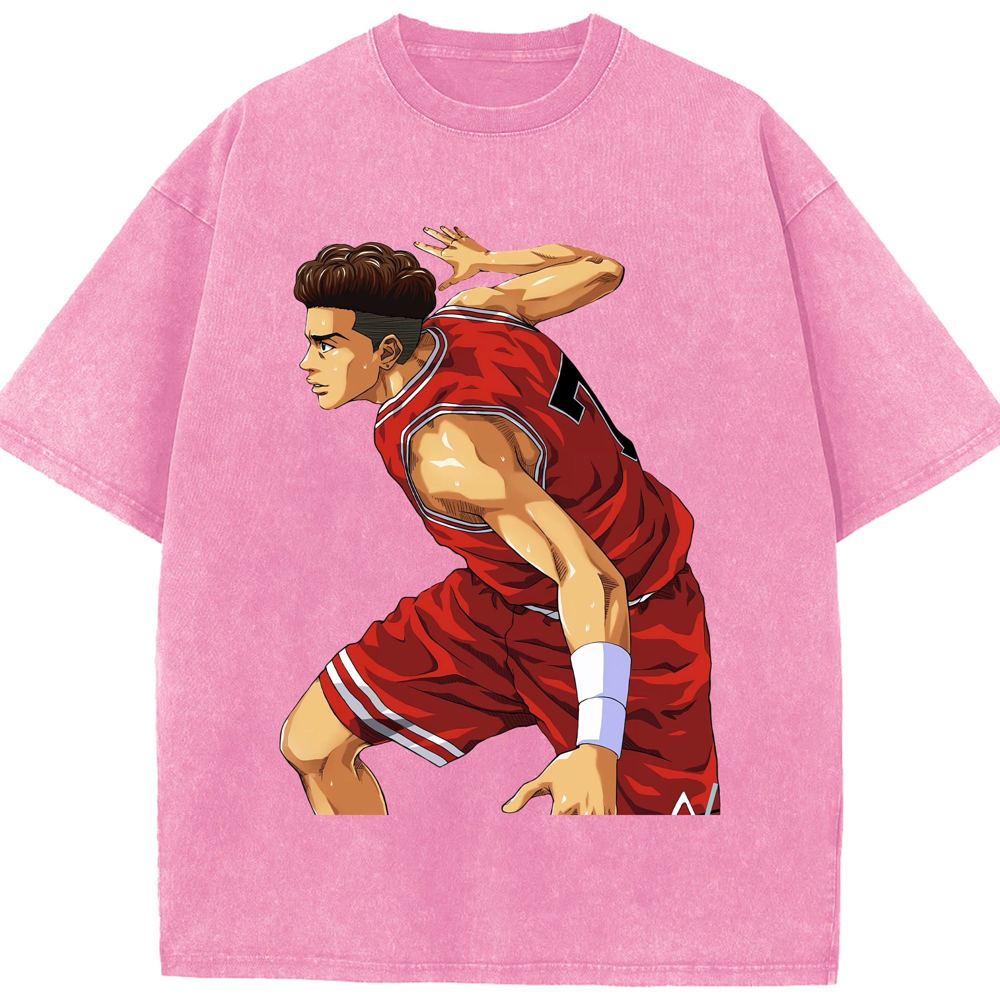 （画像用） SLAM DUNK／スラムダンク 綿100% ヴィンテージ風 半袖Tシャツ（フロントプリント）